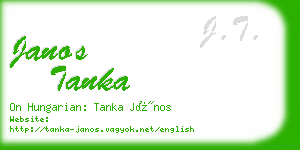 janos tanka business card